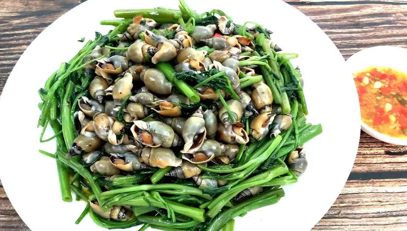 Hình ảnh Cà na xào rau muống