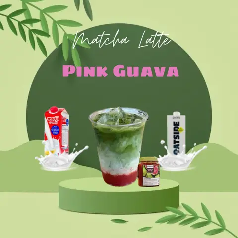 Hình ảnh Matcha latte ổi hồng