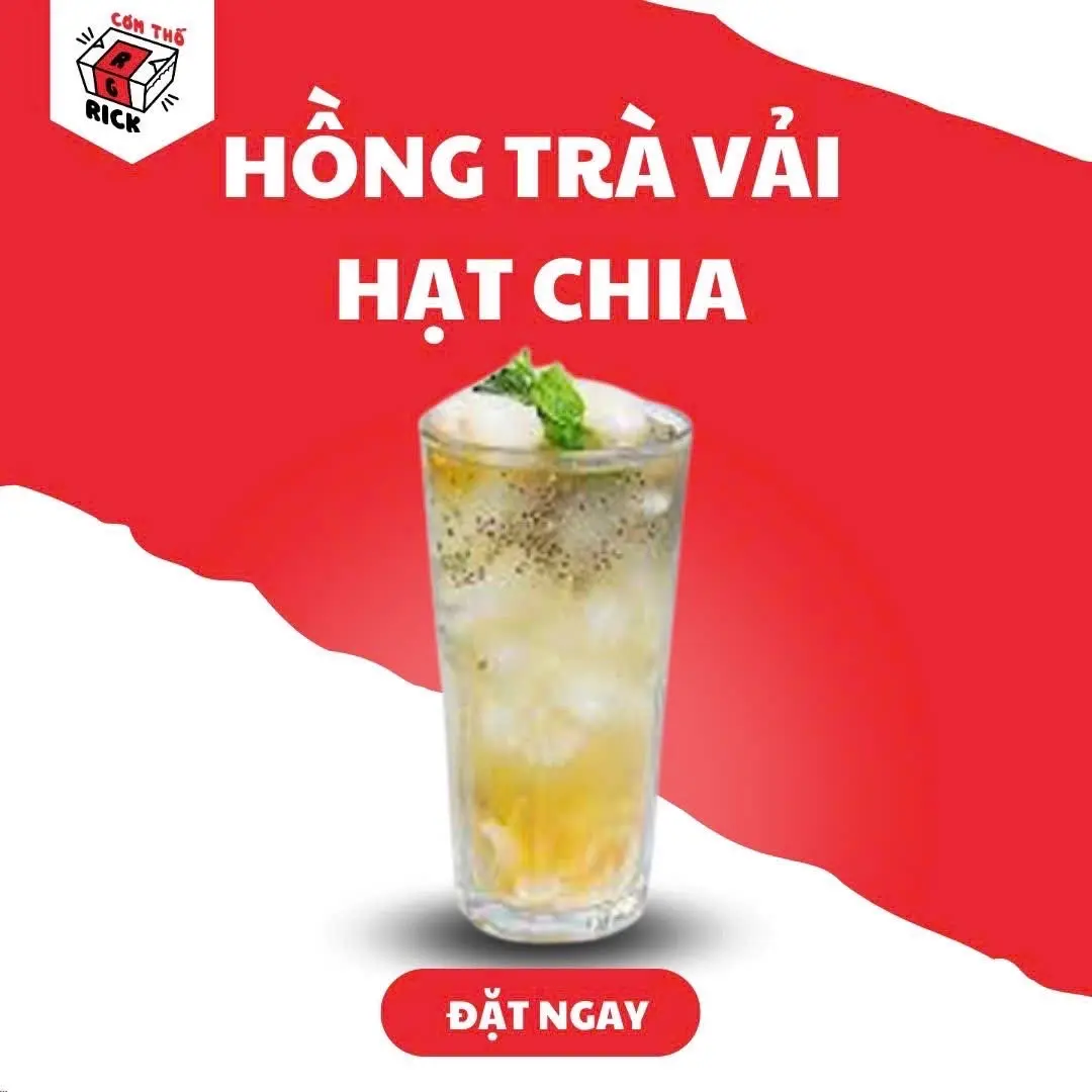 Hình ảnh Hồng Trà Vải Hạt Chia