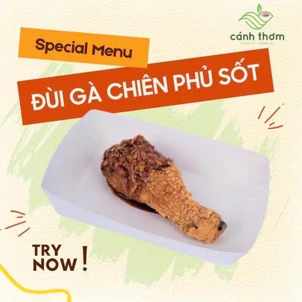 Hình ảnh Đùi Gà Chiên Phủ Sốt