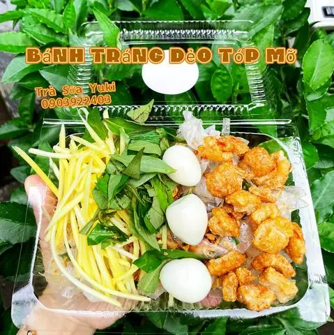 Hình ảnh bánh tráng trộn dẻo tóp mỡ