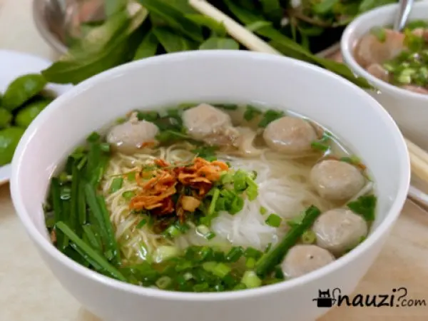 Hình ảnh bún gạo bò viên