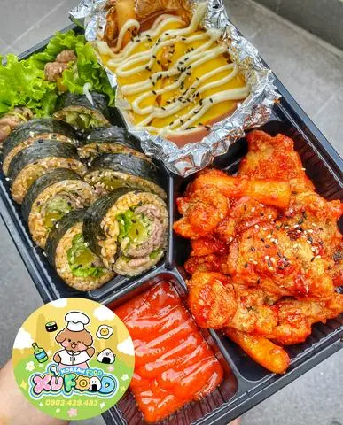 Hình ảnh Set 22 - gà chua ngọt - tokbokki phô mai - kimbap bò cay