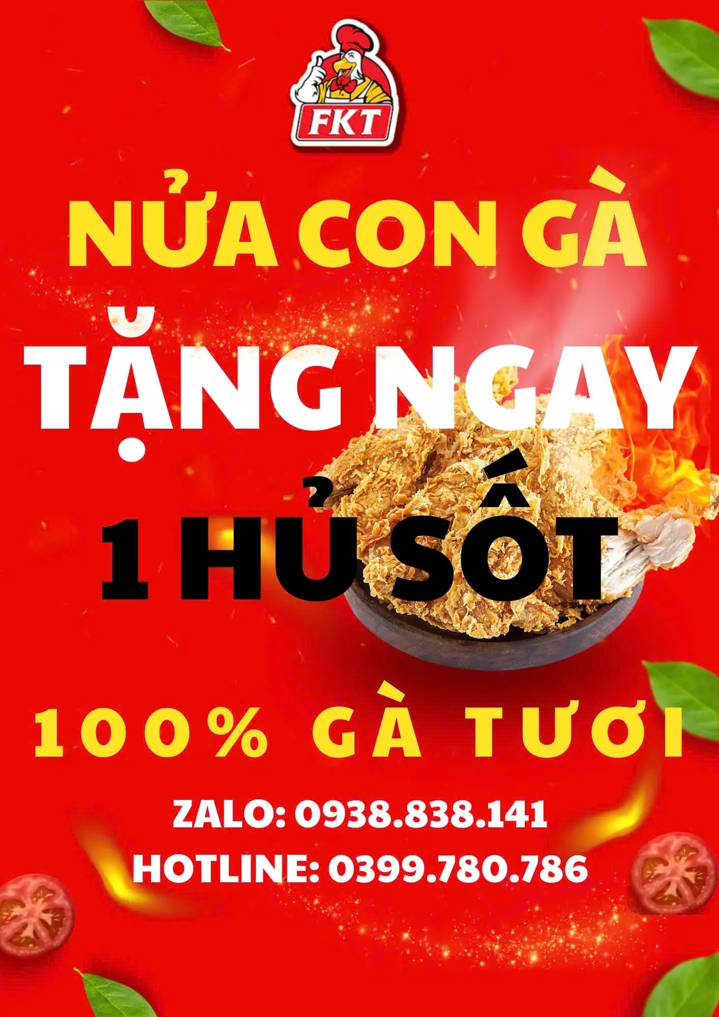 Hình ảnh Nửa Con Gà Rán Giòn Thơm Ngon
