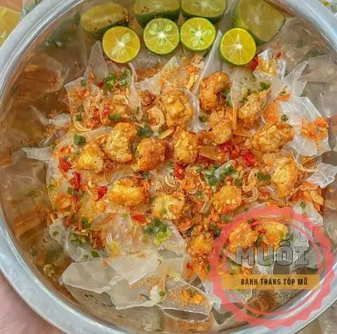 Hình ảnh bánh tráng trộn tóp mỡ