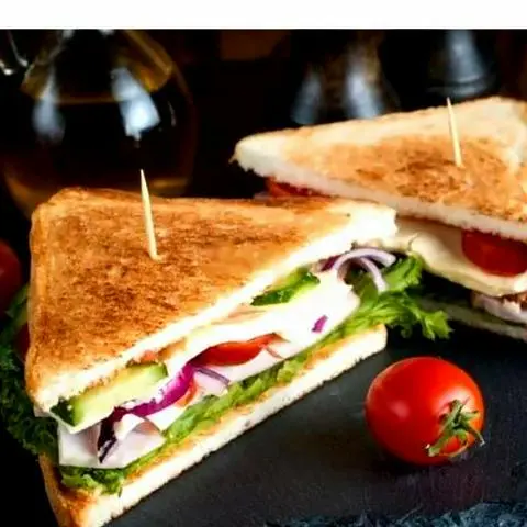 Hình ảnh Sandwich - gà nướng sốt Bbq - coca