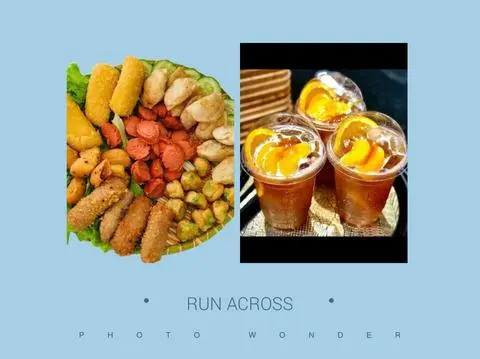Hình ảnh Combo xiên que thập cẩm + 1 trà đào