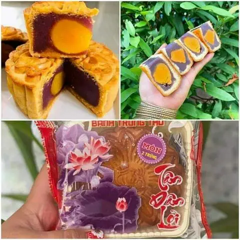 Hình ảnh Bánh Trung Thu Khoai Môn 2 Trứng 