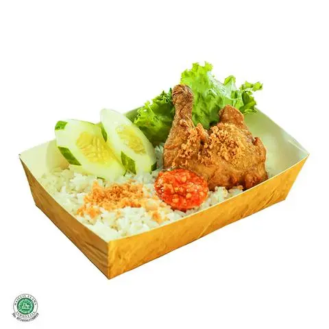 Hình ảnh Cơm Trắng Gà Góc Tư Sốt Hành Ớt 