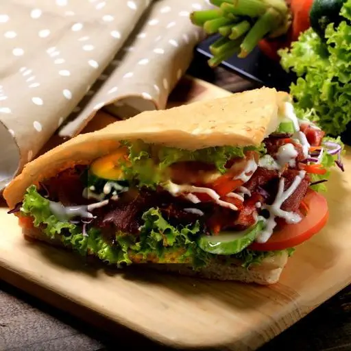 Hình ảnh Bánh mì kebab tam giác 
