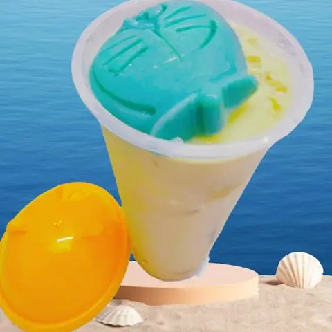 Hình ảnh Trà Sữa Dưa Lưới, Mèo Máy Đoraemon Có Nhân (Size L)