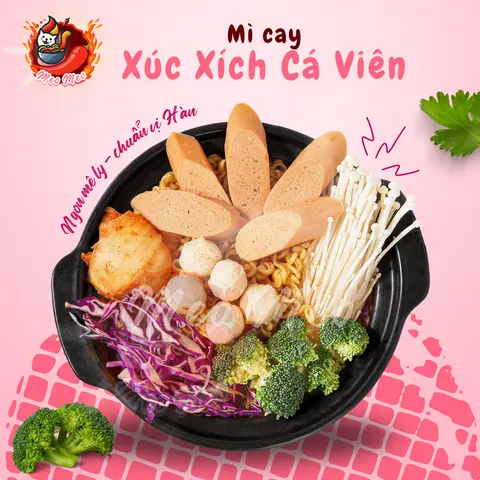 Hình ảnh Mì cay Xúc Xích Cá Viên