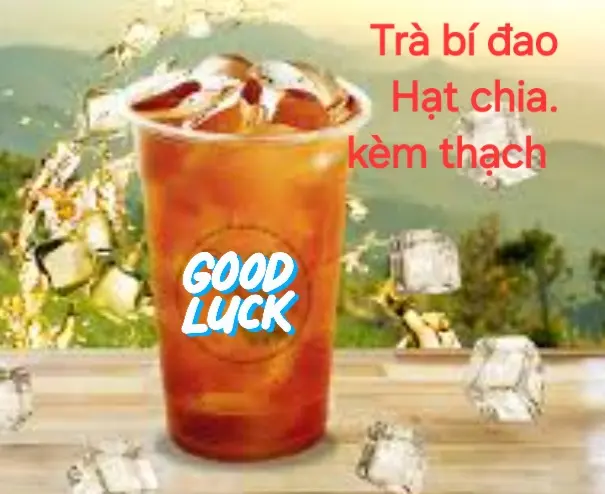 Hình ảnh Trà bí đao hạt chia kèm thạch