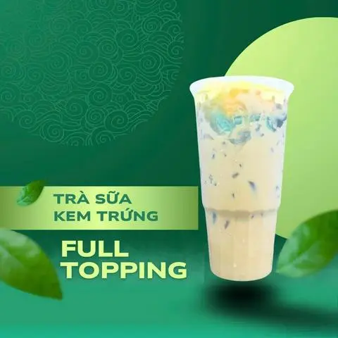 Hình ảnh Trà Sữa Kem Trứng Full Topping