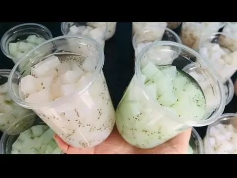 Hình ảnh Thạch Dừa Hạt Chia 
