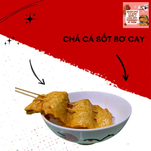 Hình ảnh Chả cá sốt bơ cay (1 xiên to)