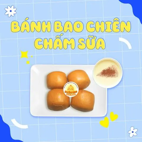 Hình ảnh Bánh bao chiên chấm sữa