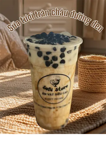 Hình ảnh sữa tươi trân châu đường đen 
