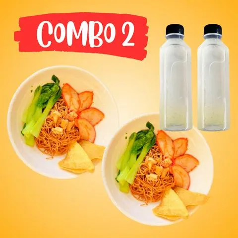 Hình ảnh combo 2: 2 Mì Hoành Thánh Xá Xíu TẶNG 1 chai Sâm
