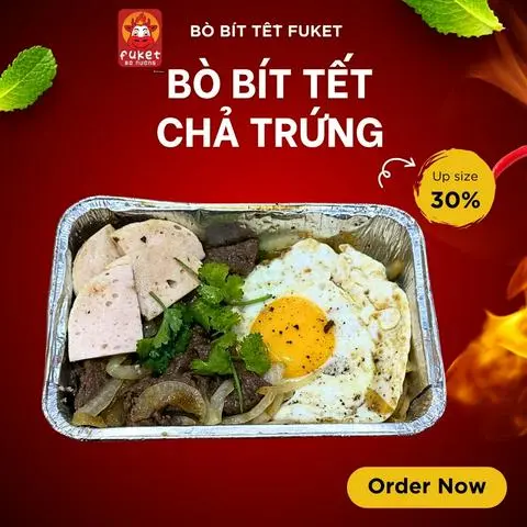 Hình ảnh Bò bít tết chả lụa trứng
