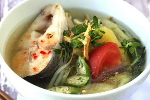 Hình ảnh Cơm canh chua cá hú