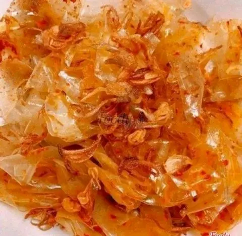 Hình ảnh Bánh tráng dẻo sa tế hành phi
