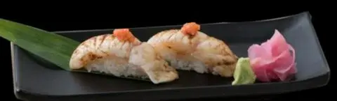 Hình ảnh sushi cá hồi khò lữa hồng