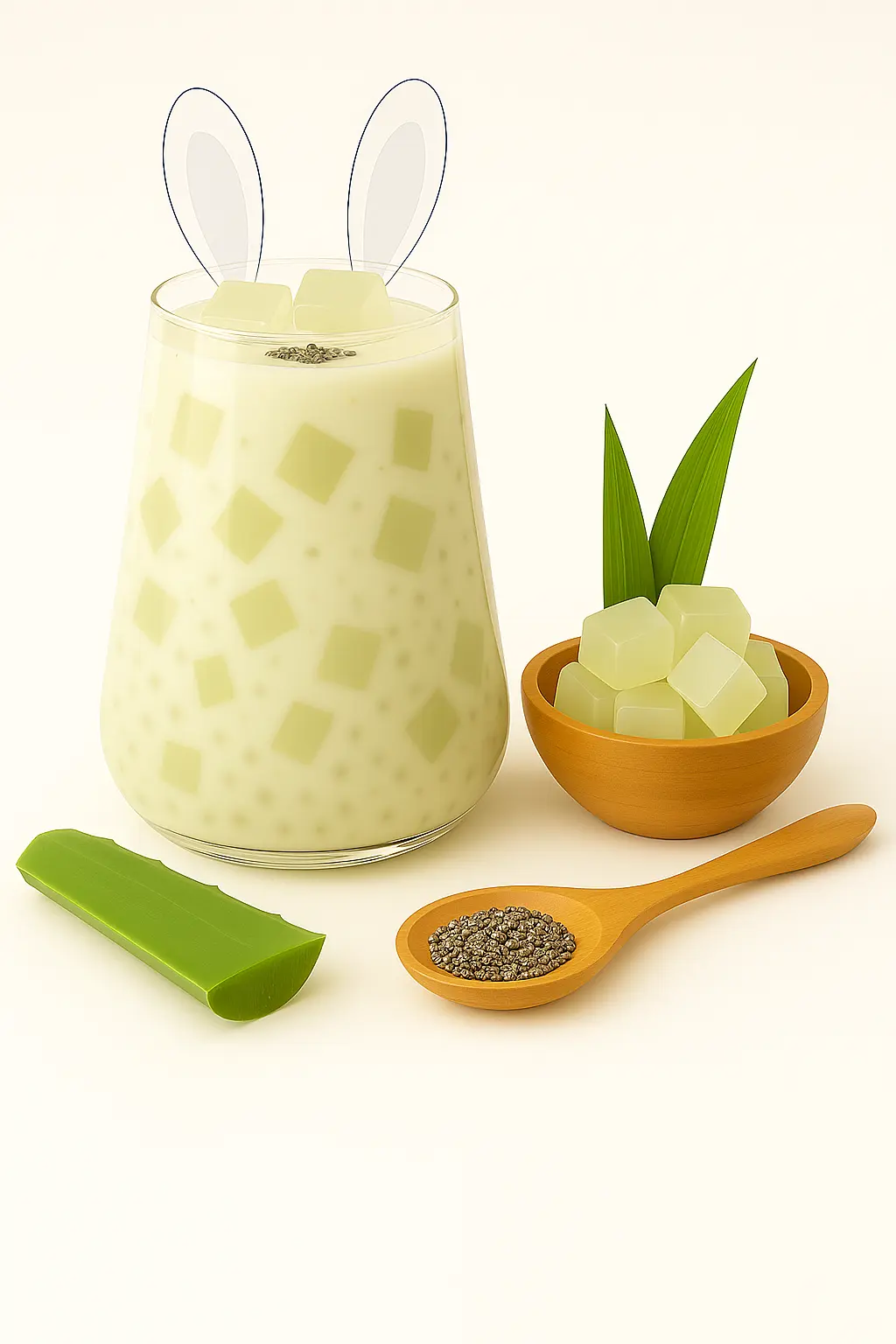 Hình ảnh Sữa chua nha đam - hạt chia