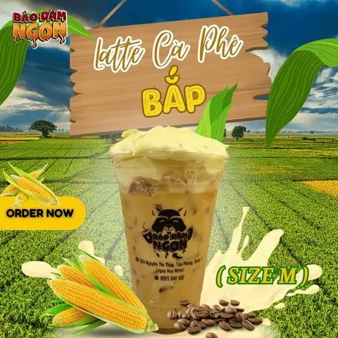 Hình ảnh Latte Cà Phê Bắp size 500ml 