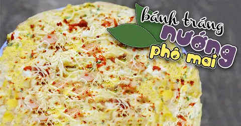 Hình ảnh bánh tráng nướng phô mai kéo sợi