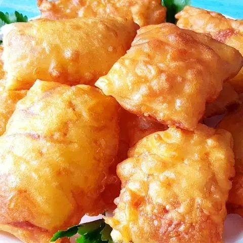 Hình ảnh Bánh Sầu Riêng Rán Chấm Sữa (5 Bánh) Nhân Sầu Riêng Tươi Nhuyễn Trung Hoa