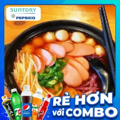 Hình ảnh Combo Mì xúc xích + pepsi