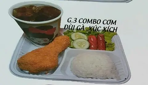 Hình ảnh G.3 COMBO CƠM ĐÙI GÀ XÚC XÍCH