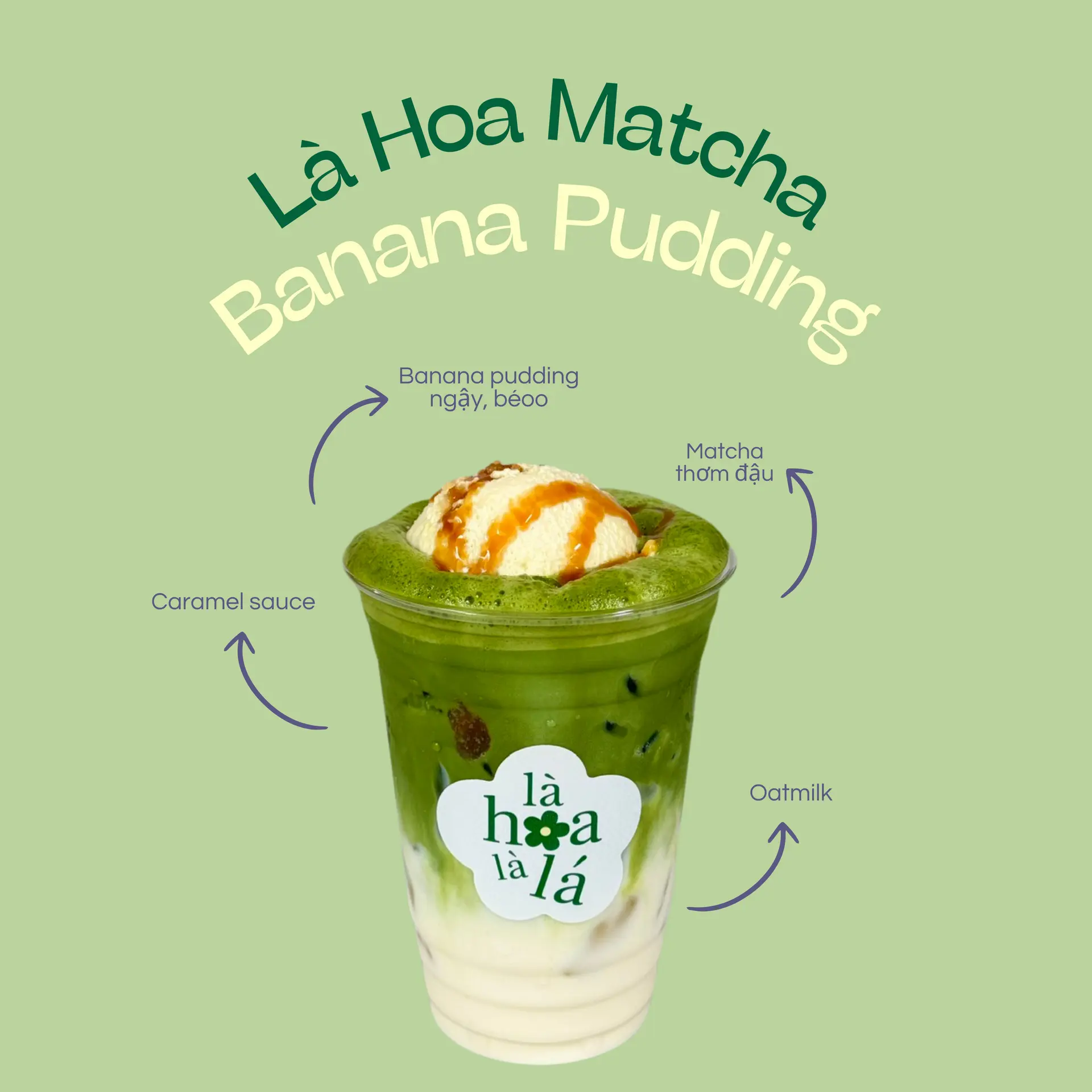 Hình ảnh Là Hoa Matcha Banana Pudding