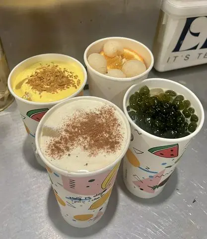 Hình ảnh HỒNG TRÀ SỮA PUDDING TRỨNG