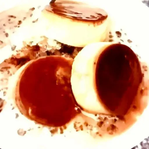Hình ảnh Bành flan cà phê sữa đá