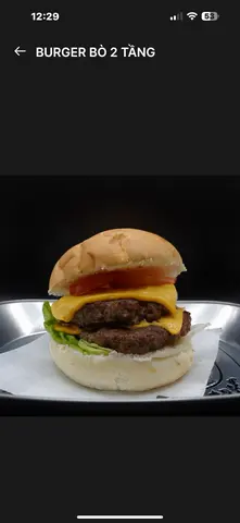 Hình ảnh Burger bò hai tầng
