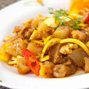 Hình ảnh Gân bò xào sa tế