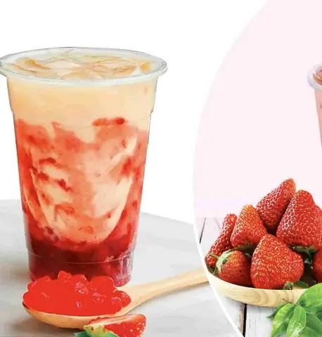 Hình ảnh Trà sữa dâu tây