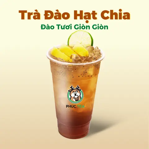 Hình ảnh Trà Đào Hạt Chia (Size M)