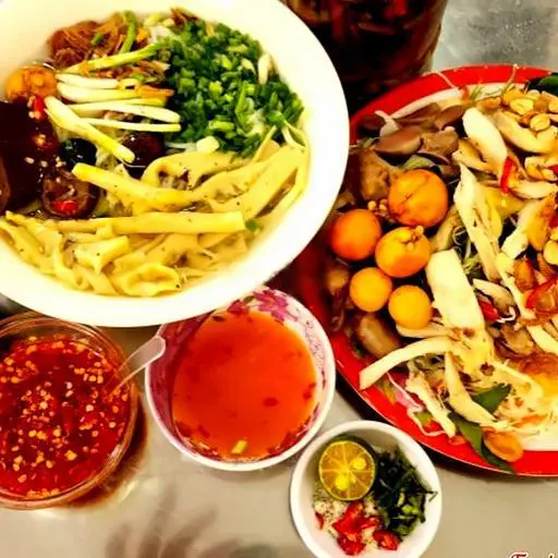 Hình ảnh 2 miến không thịt - gỏi gà xé hoặc chặt
