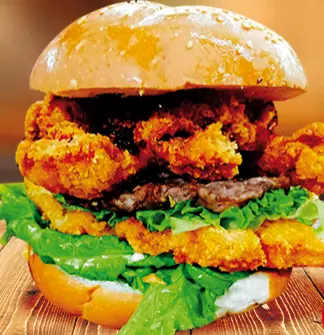 Hình ảnh Hamburger Bò Gà Trứng