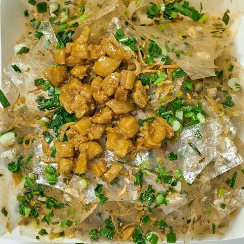 Hình ảnh Bánh tráng mỡ hành tóp mỡ