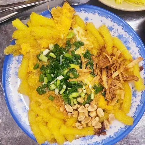 Hình ảnh nui chiên 2 trứng 