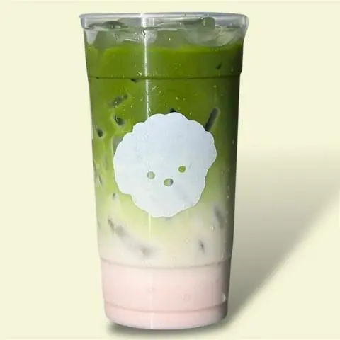 Hình ảnh Matcha Latte Hoa Hồng