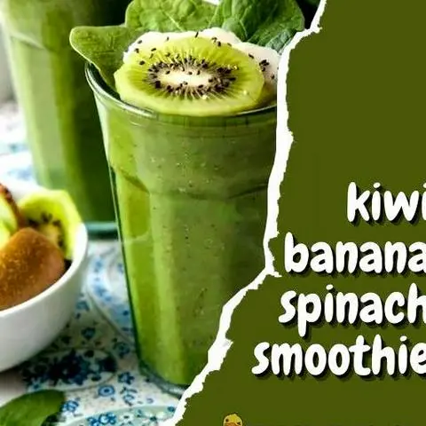 Hình ảnh Sinh tố cải bó xôi - kiwi - chuối - 500ml