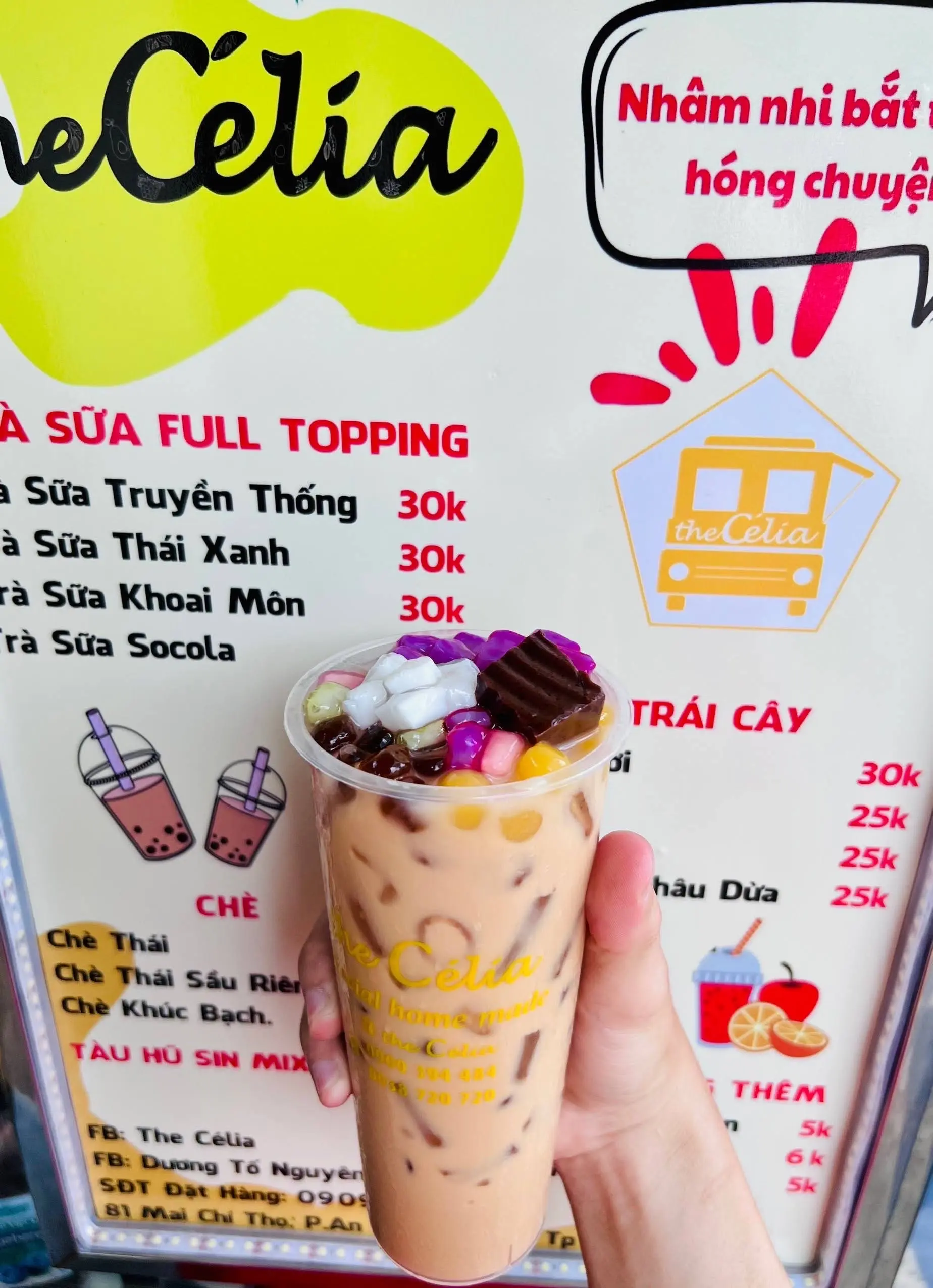 Hình ảnh TRÀ SỮA SOCOLA FULL TOPPING