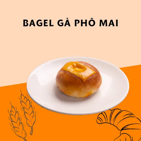 Hình ảnh Bagel gà xé phô mai