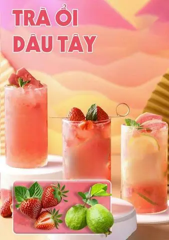 Hình ảnh 3. Trà Ổi Dâu Tây Size L (Có sẵn trân châu)