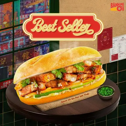 Hình ảnh Bánh Mì Ba Rọi Sốt Thái